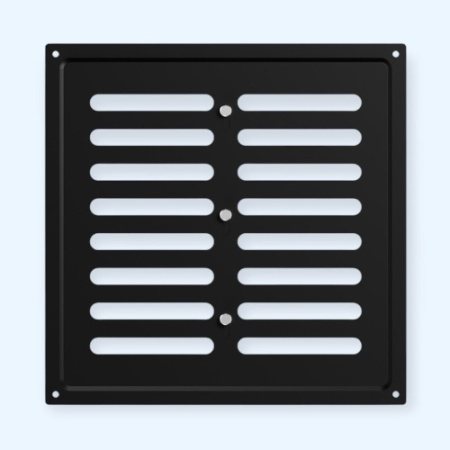 2525MER Black ERA Решетка вентиляционная MER регулируемая 250х250 окраш.сталь Black